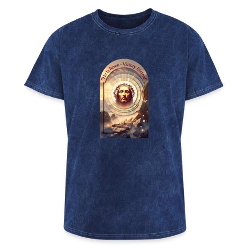 Easter He Is Risen Sacred Face T Shirt, wife Gift - Washed Unisex T-Shirt