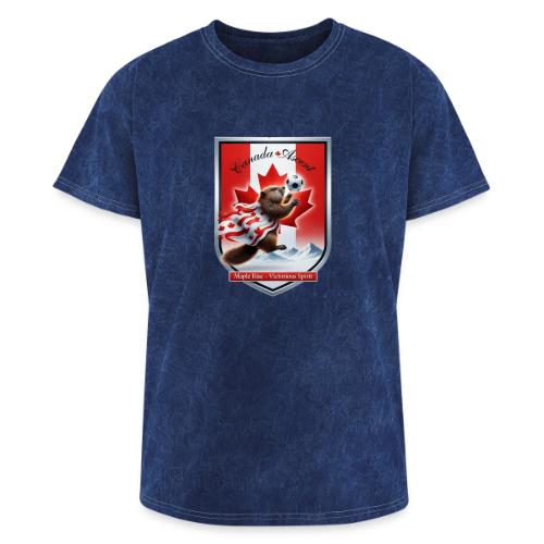 Canada Beaver Ascent T-Shirt, Canadian Pride Gift - Washed Unisex T-Shirt