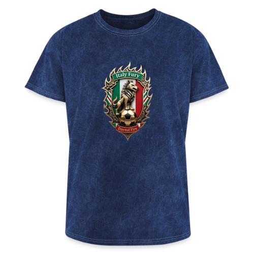 Italy Wolf Fury T-Shirt, Italian Flag Pride Gift - Washed Unisex T-Shirt