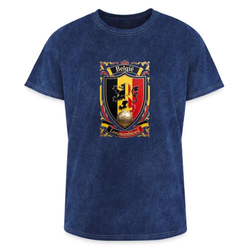 Belgium Lion Crest T-Shirt, Belgian Flag Gift - Washed Unisex T-Shirt