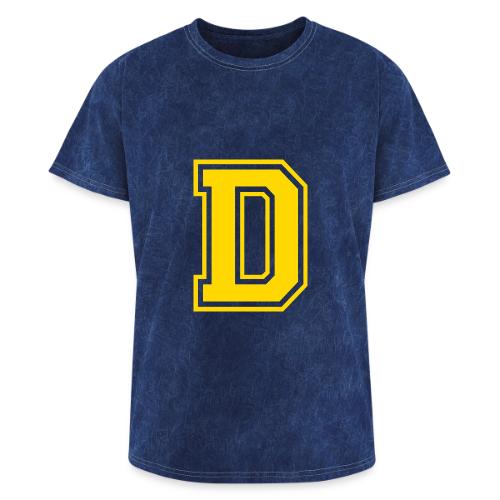 Letter D – Capital Athletic Alphabet Monogram - Washed Unisex T-Shirt