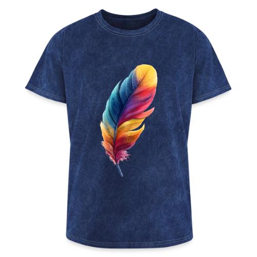 Rainbow Flight Feather - Washed Unisex T-Shirt