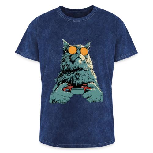 Cat: Fluff Mode On - Washed Unisex T-Shirt