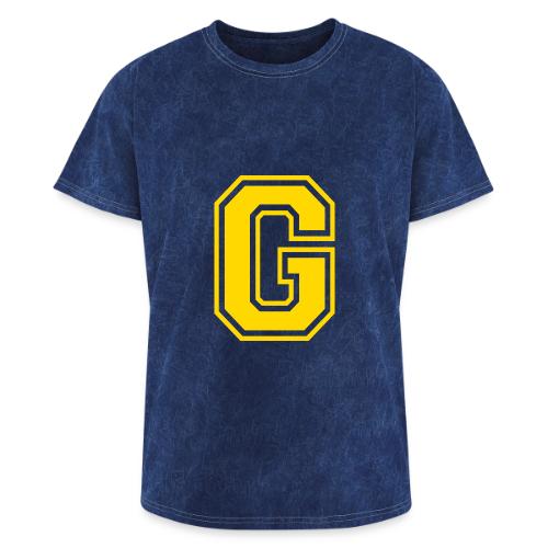 Letter G – Capital Athletic Alphabet Monogram - Washed Unisex T-Shirt
