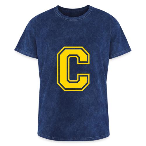 Letter C – Capital Athletic Alphabet Monogram - Washed Unisex T-Shirt