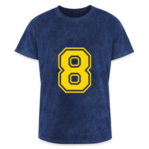 Number 8 in a classic athletic collegiate font - Washed Unisex T-Shirt