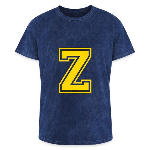 Letter Z – Capital Athletic Alphabet Monogram - Washed Unisex T-Shirt