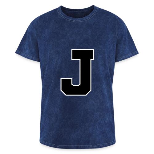 Varsity Letter J Athletic Alphabet Graphic - Washed Unisex T-Shirt