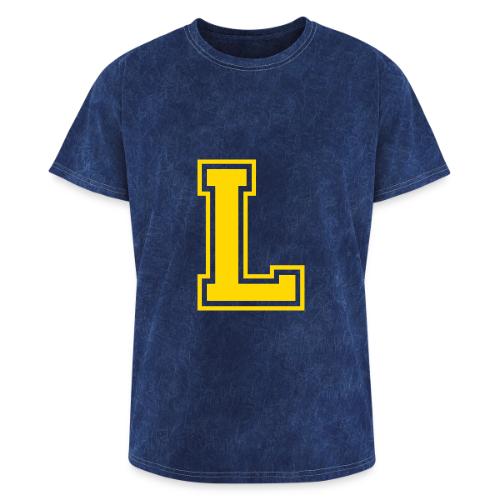 Letter L – Capital Athletic Alphabet Monogram - Washed Unisex T-Shirt