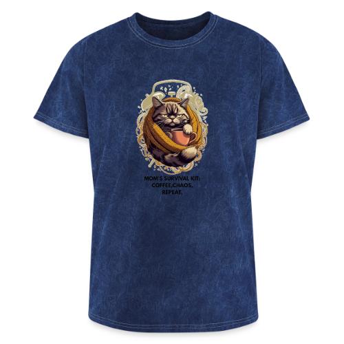 Powered by Sarcasm Cat Tee - Washed Unisex T-Shirt