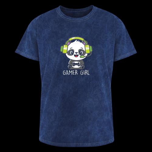 Cute Panda Gamer Girl - Washed Unisex T-Shirt