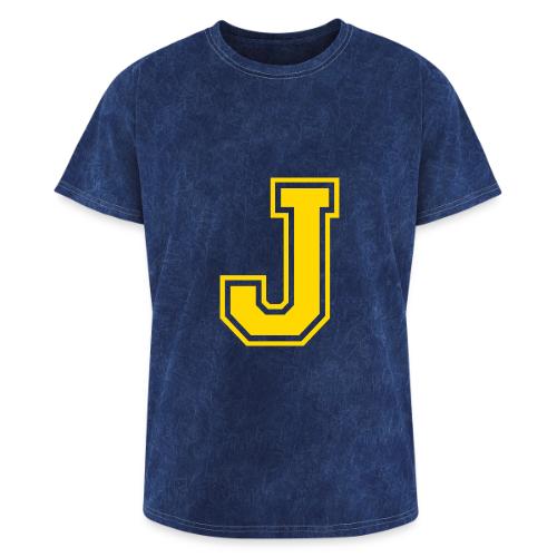 Letter J – Capital Athletic Alphabet Monogram - Washed Unisex T-Shirt