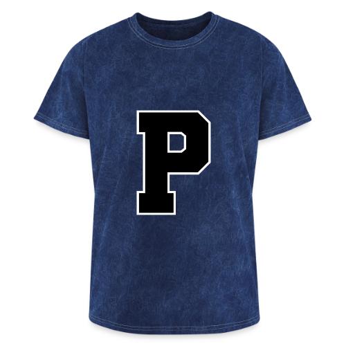 Varsity Letter P Athletic Alphabet Design - Washed Unisex T-Shirt