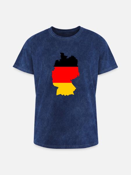 germany - Washed Unisex T-Shirt - mineral navy