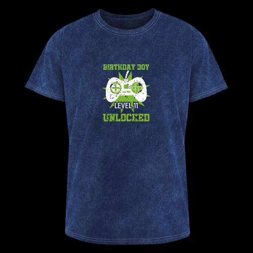 Birthday Boy: Level 11 Unlocked! - Washed Unisex T-Shirt