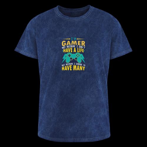 I'm A Gamer: I Choose To Have Many Lives - Washed Unisex T-Shirt