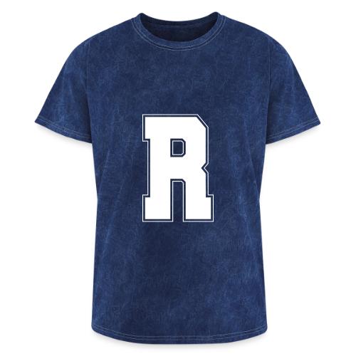 White Letter R – Varsity Alphabet Monogram - Washed Unisex T-Shirt