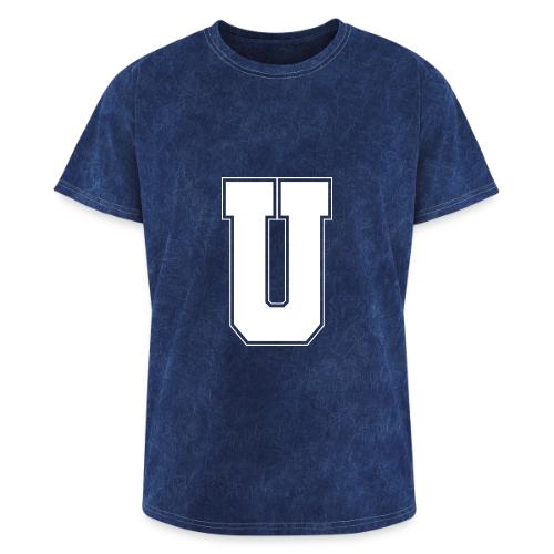 White Letter U – Varsity Alphabet Monogram - Washed Unisex T-Shirt