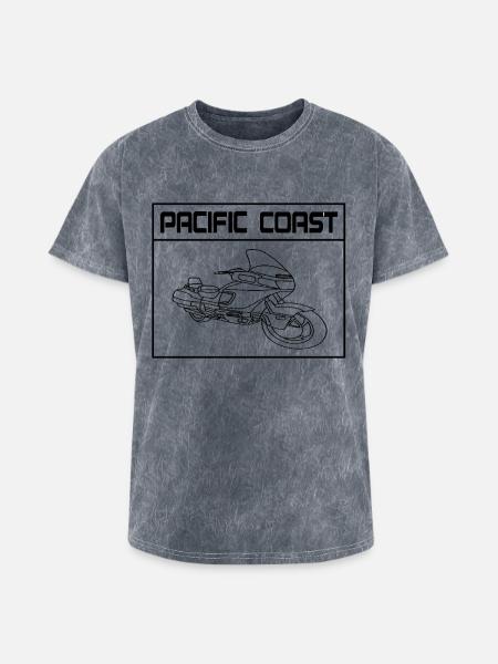 Pacific Coast Square - Washed Unisex T-Shirt - mineral grey