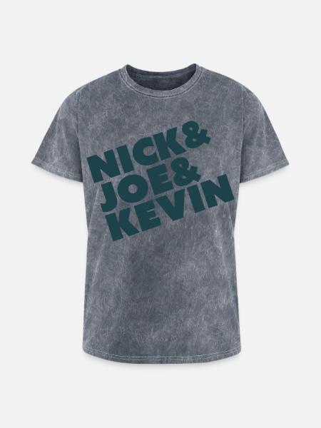 Nick & Joe & Kevin - Washed Unisex T-Shirt - mineral grey