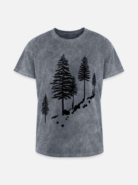Pine Tree - Washed Unisex T-Shirt - mineral grey