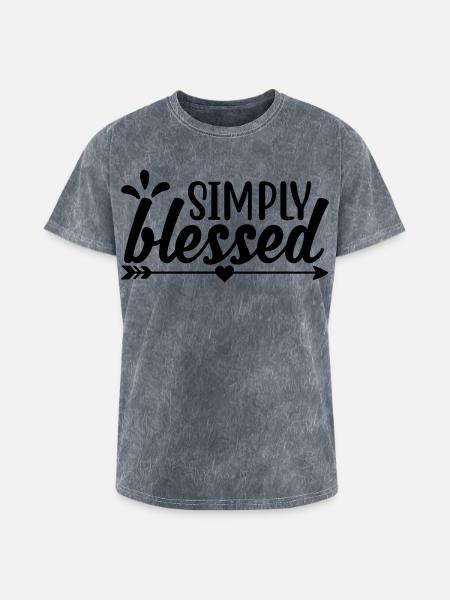 Simply Blessed - Washed Unisex T-Shirt - mineral grey