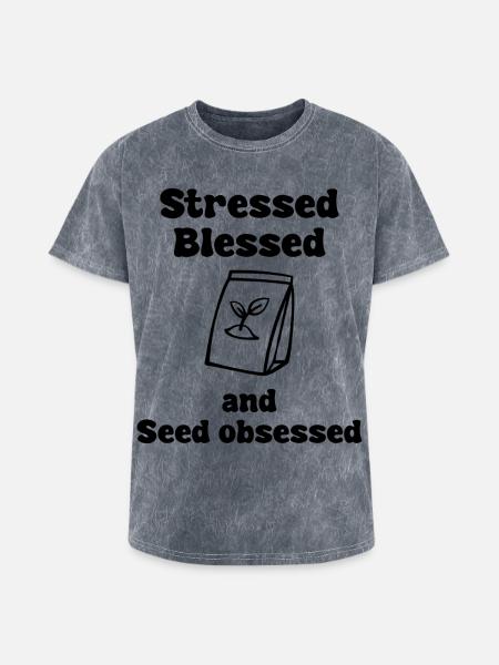 Seed Obsessed - Washed Unisex T-Shirt - mineral grey