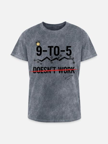 Nine to Five Breaker - Washed Unisex T-Shirt - mineral grey