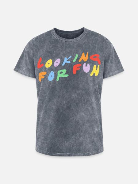 Looking for Fun - Washed Unisex T-Shirt - mineral grey