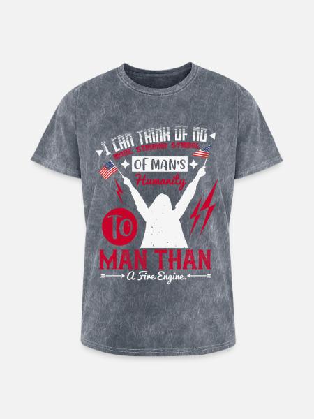 Fire Engine Power: Manhood Pride - Washed Unisex T-Shirt - mineral grey