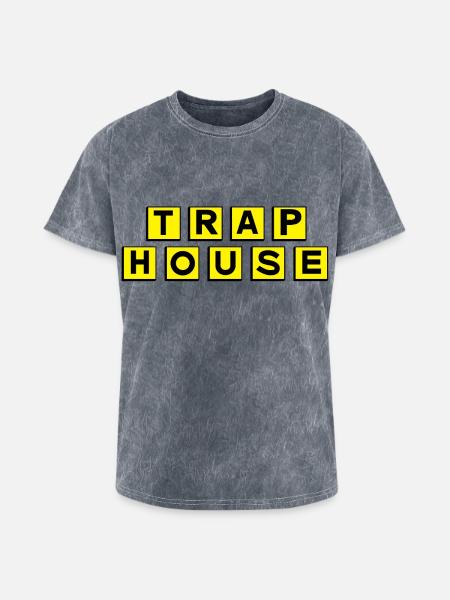 Trap House - Washed Unisex T-Shirt - mineral grey