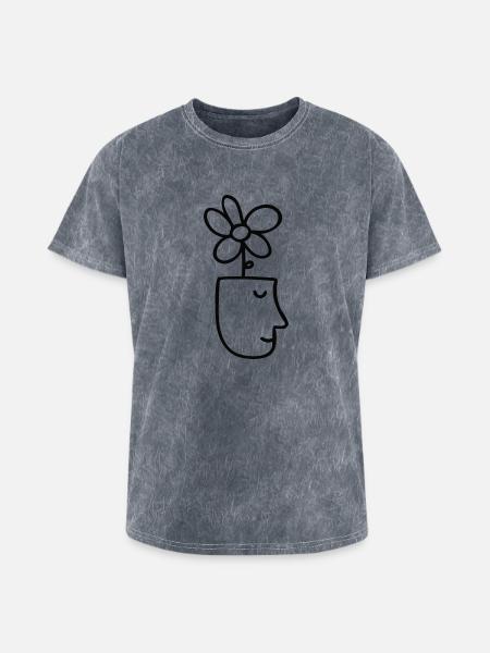 Flourishing Mind - Washed Unisex T-Shirt - mineral grey
