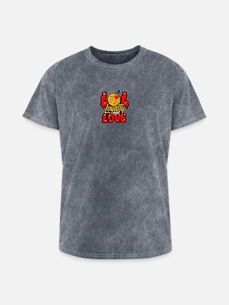 Loyalty Over Love Emblem - Washed Unisex T-Shirt - mineral grey
