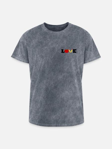 LOVE - School - Washed Unisex T-Shirt - mineral grey