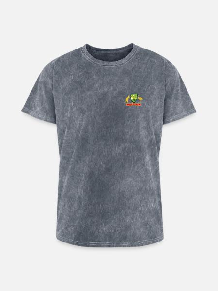 Australian Cricket Crest Emblem Graphic - Washed Unisex T-Shirt - mineral grey