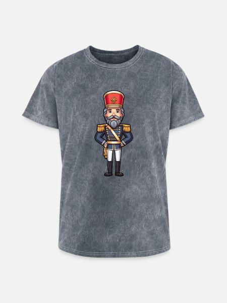 Nutcracker Figurine - Washed Unisex T-Shirt - mineral grey