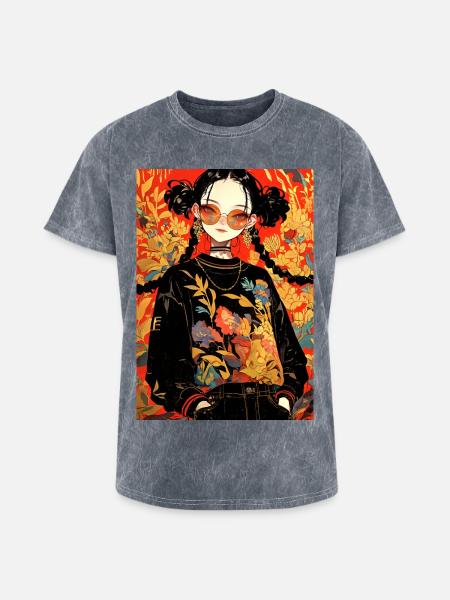 Cute girls - Washed Unisex T-Shirt - mineral grey