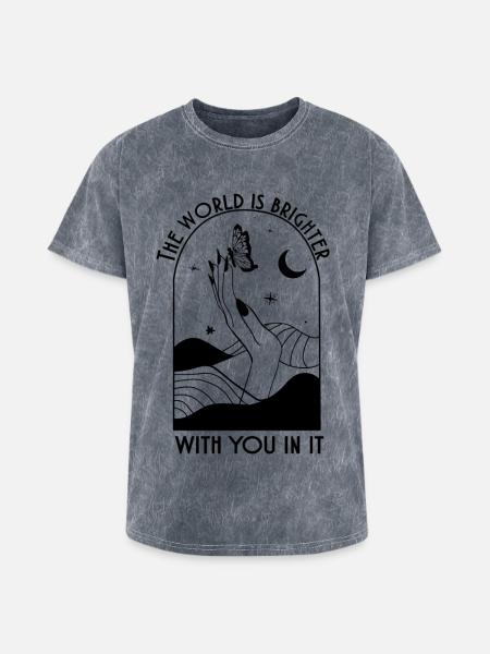 Moonlit Silhouette - Washed Unisex T-Shirt - mineral grey