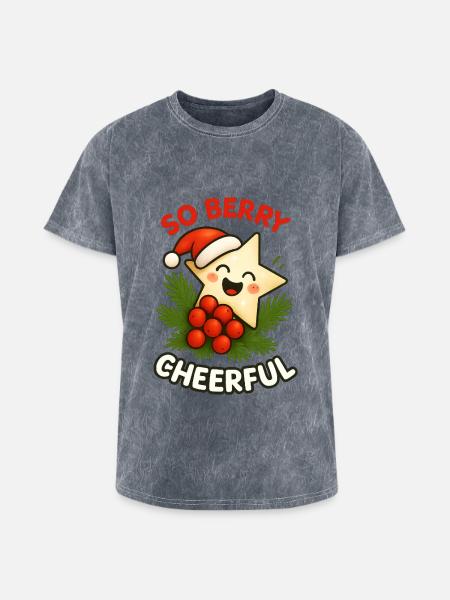 So Berry Cheerful - Washed Unisex T-Shirt - mineral grey