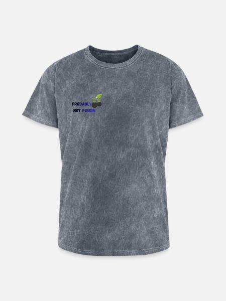 Probably Not Poison -Black Nightshade - Washed Unisex T-Shirt - mineral grey