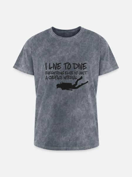 scuba diving - Washed Unisex T-Shirt - mineral grey