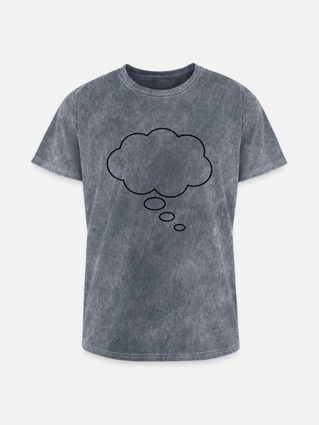 Thought bubble - Washed Unisex T-Shirt - mineral grey
