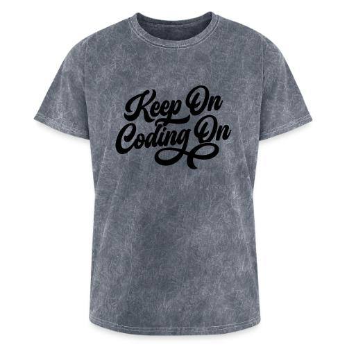Keep on Coding On Black Font - Washed Unisex T-Shirt