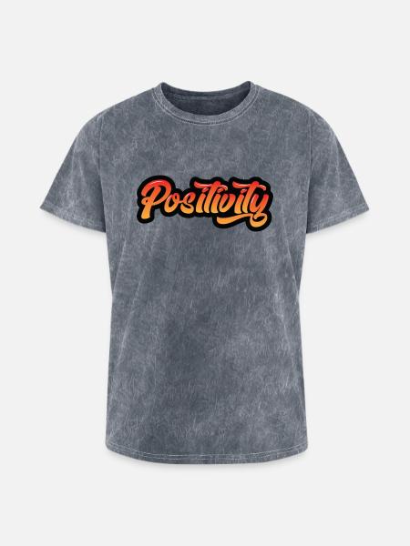 Positivity - Washed Unisex T-Shirt - mineral grey