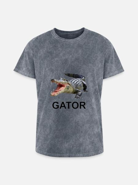 Gator shirt - Washed Unisex T-Shirt - mineral grey