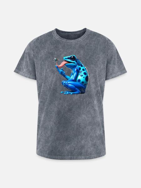 Poison dart frog - Washed Unisex T-Shirt - mineral grey