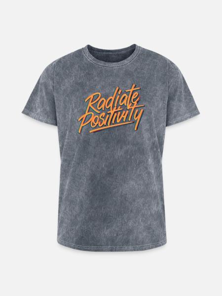 Radiate Positivity - Washed Unisex T-Shirt - mineral grey