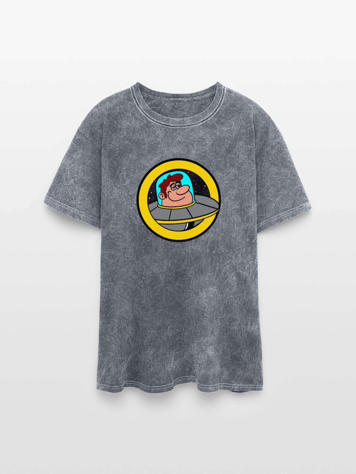 explore_space - Washed Unisex T-Shirt - mineral grey - Front