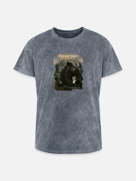 Prehistoric National Park - Giant Sloths - Washed Unisex T-Shirt - mineral grey