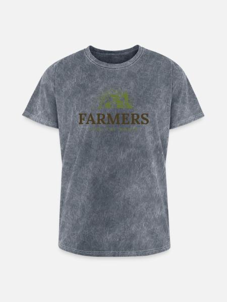 Farmers Sunburst Barn Emblem - Washed Unisex T-Shirt - mineral grey